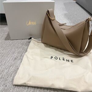 Polene Umi Shoulder Bag - Textured Taupe